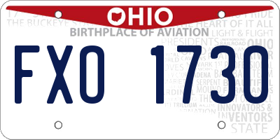 OH license plate FXO1730