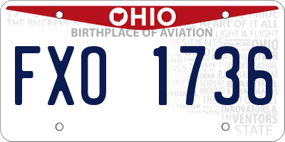OH license plate FXO1736