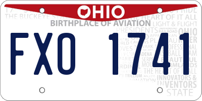 OH license plate FXO1741