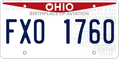 OH license plate FXO1760