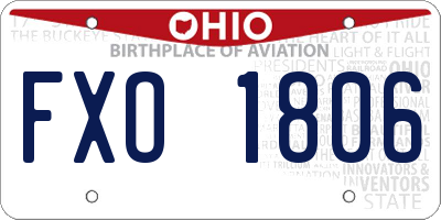 OH license plate FXO1806