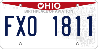 OH license plate FXO1811