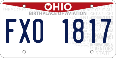 OH license plate FXO1817