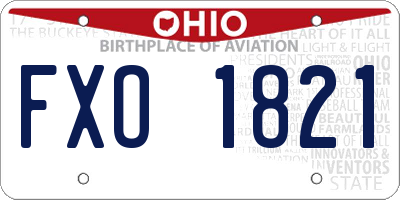 OH license plate FXO1821