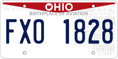 OH license plate FXO1828