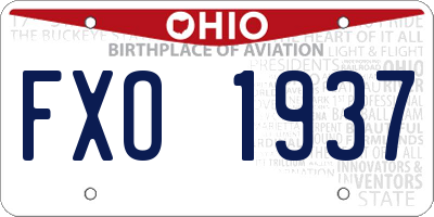 OH license plate FXO1937
