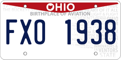 OH license plate FXO1938