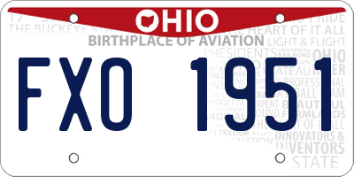 OH license plate FXO1951