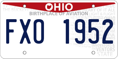 OH license plate FXO1952