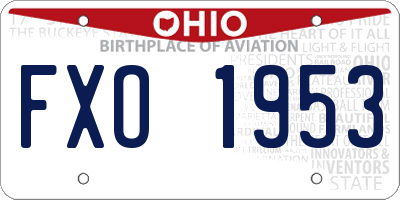 OH license plate FXO1953