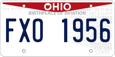OH license plate FXO1956