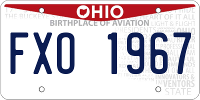 OH license plate FXO1967