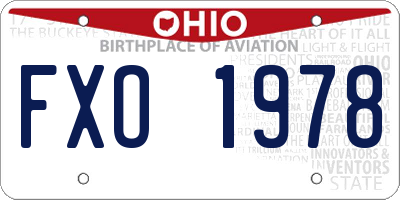 OH license plate FXO1978