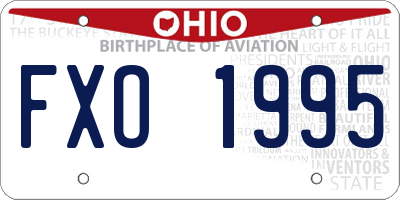 OH license plate FXO1995