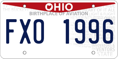 OH license plate FXO1996