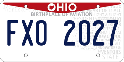 OH license plate FXO2027