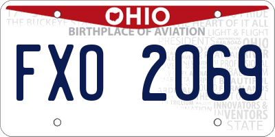 OH license plate FXO2069
