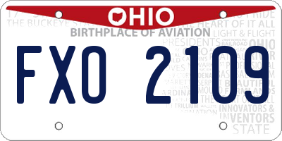 OH license plate FXO2109