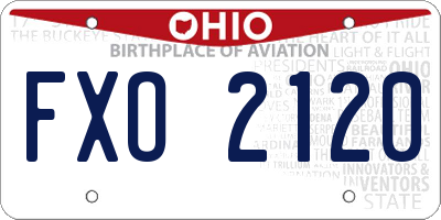 OH license plate FXO2120