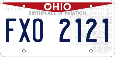 OH license plate FXO2121