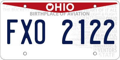 OH license plate FXO2122