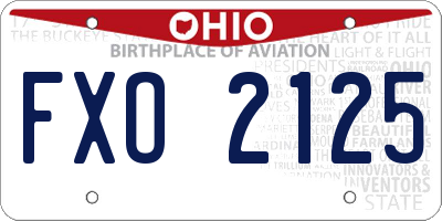 OH license plate FXO2125