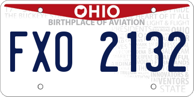 OH license plate FXO2132