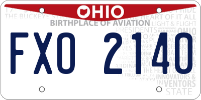 OH license plate FXO2140