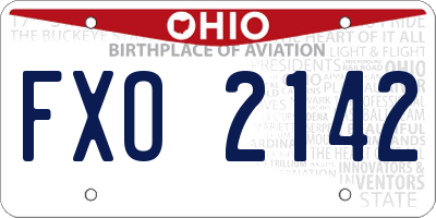 OH license plate FXO2142