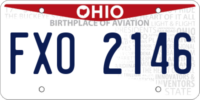 OH license plate FXO2146