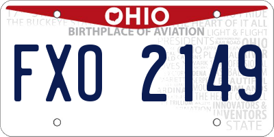 OH license plate FXO2149