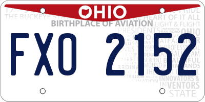 OH license plate FXO2152