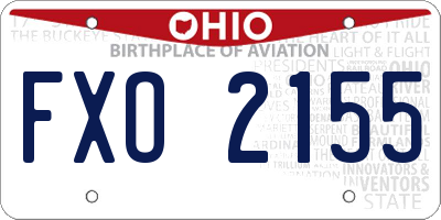 OH license plate FXO2155