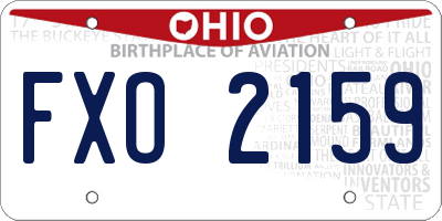 OH license plate FXO2159