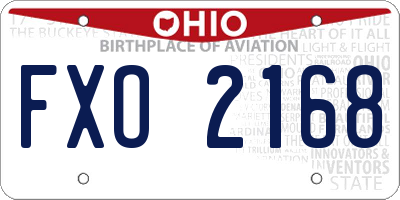 OH license plate FXO2168