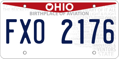 OH license plate FXO2176