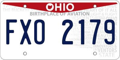 OH license plate FXO2179
