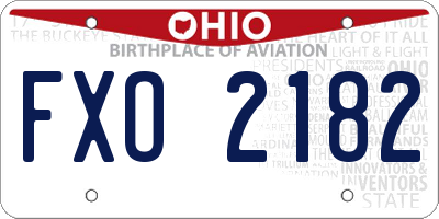 OH license plate FXO2182