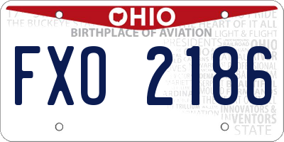 OH license plate FXO2186