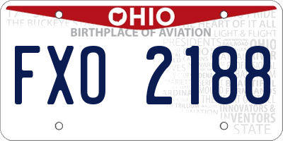 OH license plate FXO2188