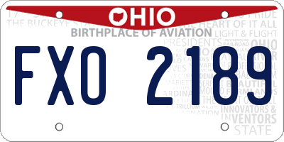OH license plate FXO2189