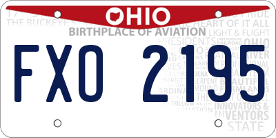 OH license plate FXO2195