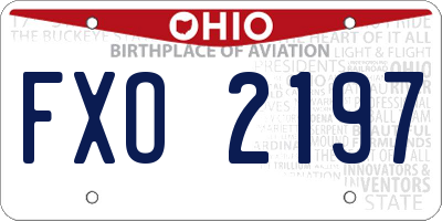 OH license plate FXO2197