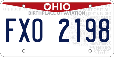 OH license plate FXO2198