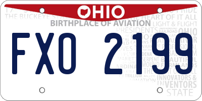 OH license plate FXO2199