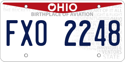 OH license plate FXO2248