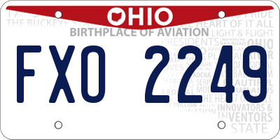 OH license plate FXO2249