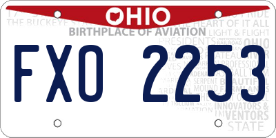 OH license plate FXO2253
