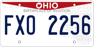 OH license plate FXO2256