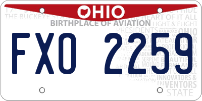 OH license plate FXO2259